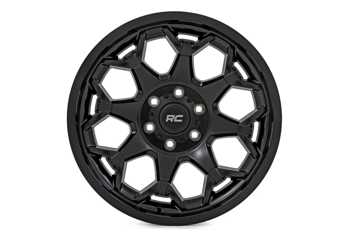 Wheel - Rough Country - 80 Series, One-Piece - Semi Gloss Black